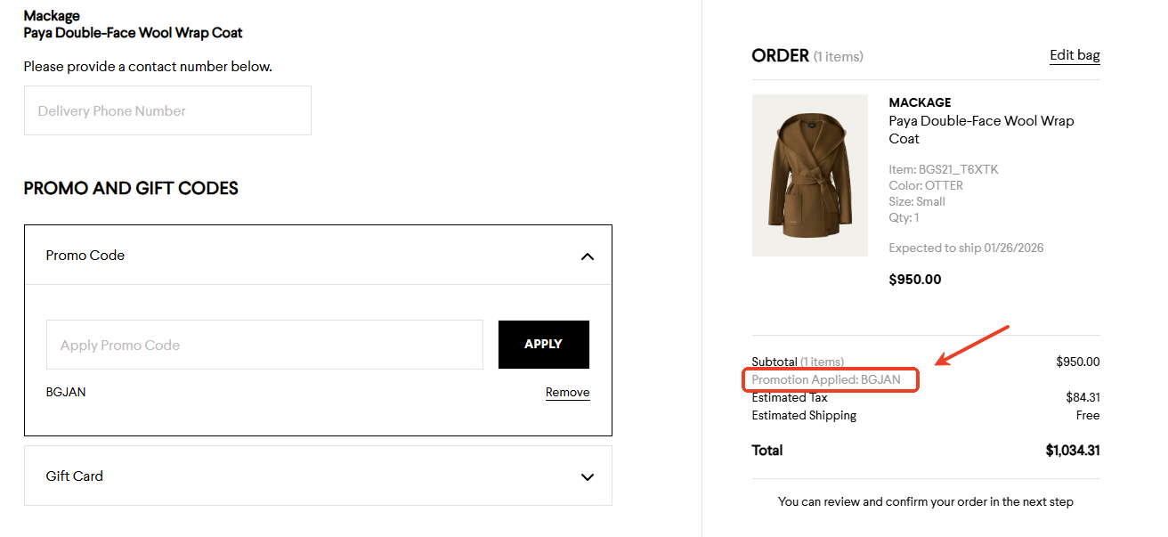 Click "Submit" to apply the discount code to your purchase at checkout.